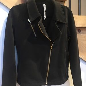 Lululemon Moto Gold Zipper Black Jacket (like new